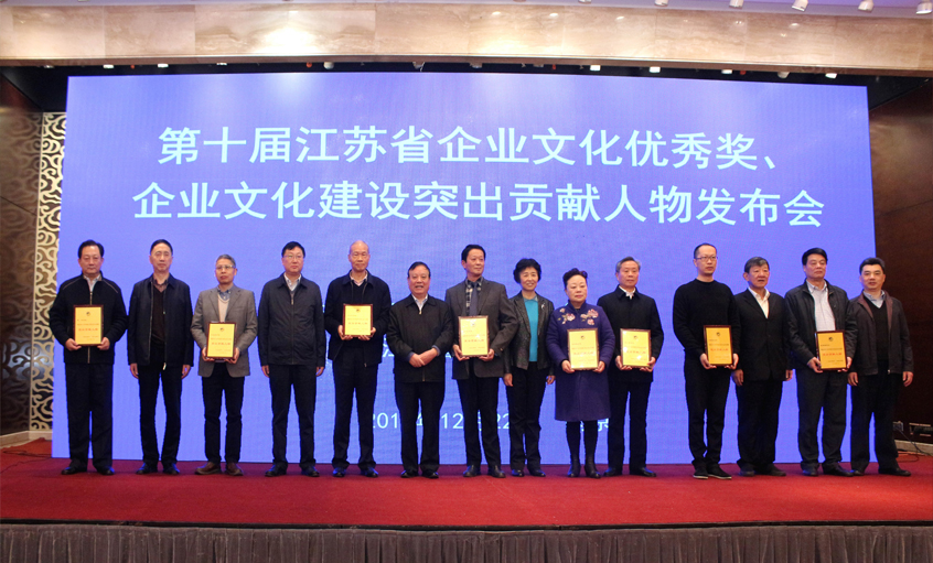 丁山华荣膺“2018-2019年度江苏省企业文化建设凸起贡献人物”
