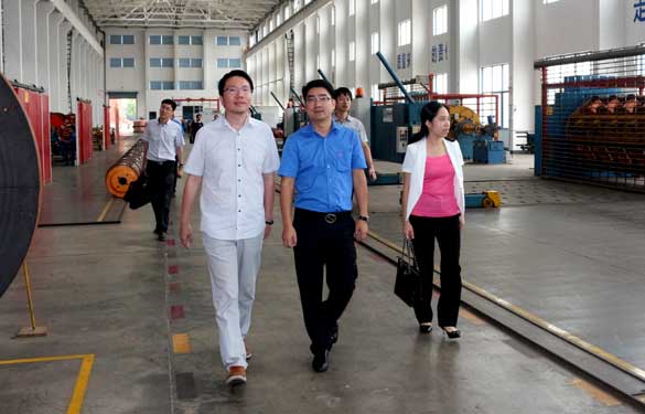 9月10日，溧阳市副市长陈安一行来Z6尊龙凯时电缆调研